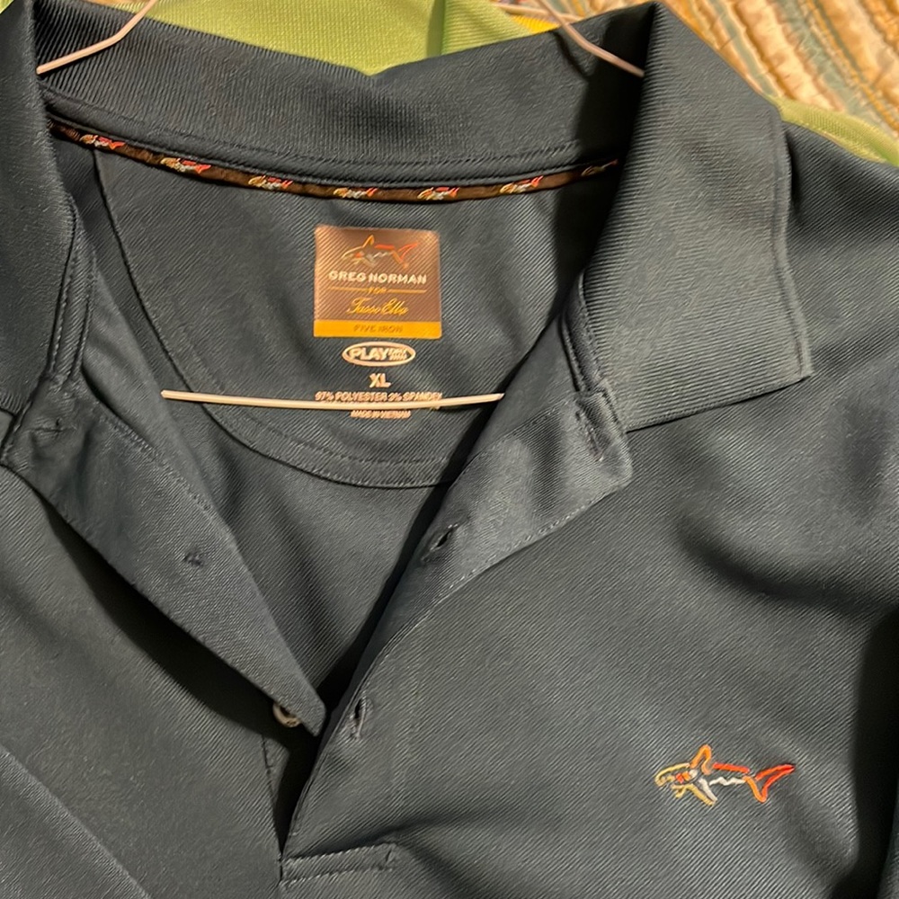 Navy blue mens golf polo Greg Norman XL